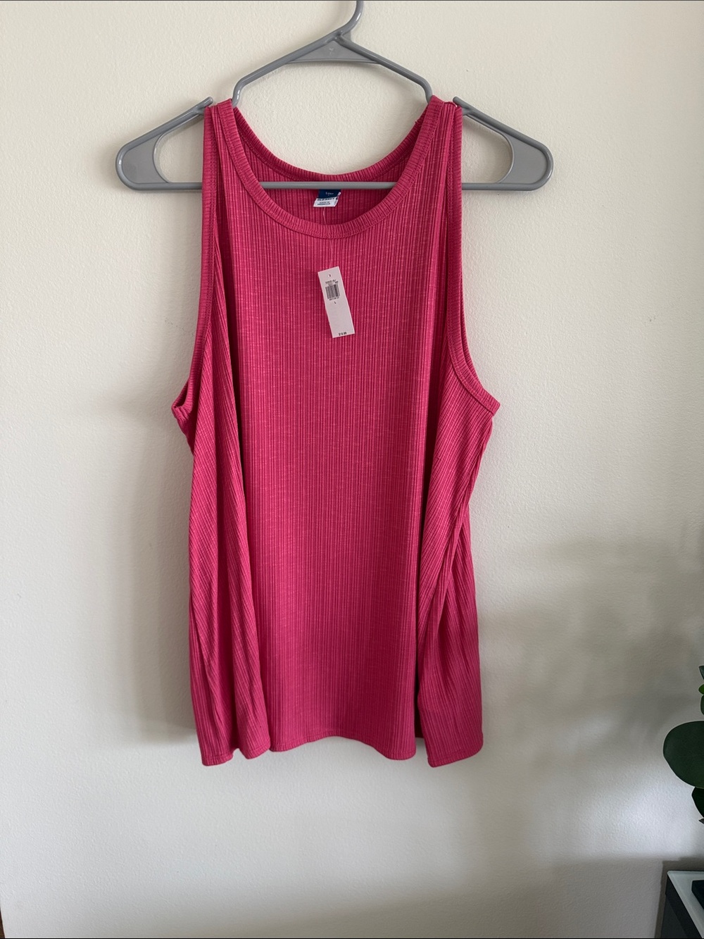 Old Navy Ribbed Sleeveless Tank Top - Hot Pink